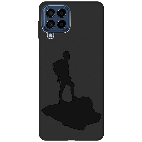 Матовый чехол Trekking для Samsung Galaxy M53 5G / Самсунг М53 5г с 3D эффектом черный матовый чехол bts stickers для samsung galaxy m53 5g самсунг м53 5г с 3d эффектом черный