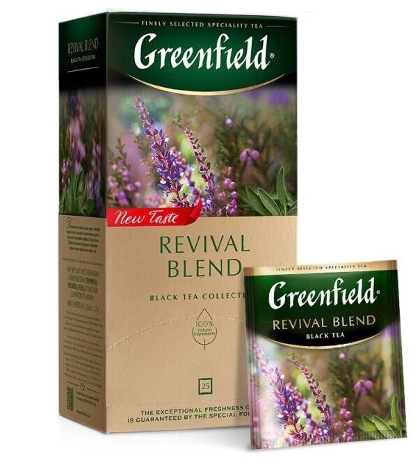 Greenfield Revival Blend (1,7гх25п)чай пак.черн с доб. - фотография № 3