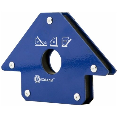 Угольник магнитный кобальт Стрелка 140 мм на 3 угла 45 90 135 магнит до 45 кг 1 918-269 1225₽