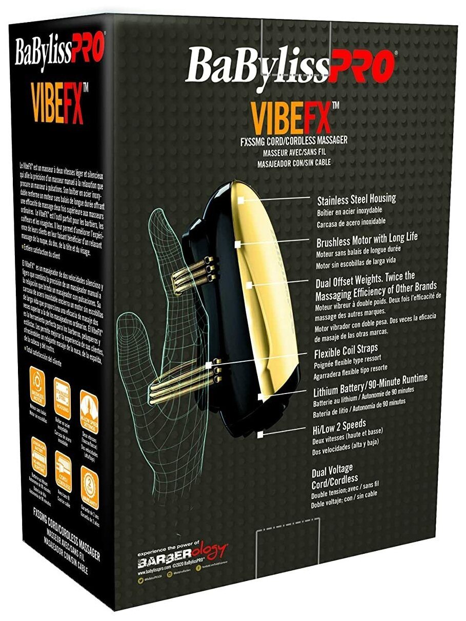 Профессиональный беспроводной массажер BaByliss PRO VIBE FX FXSM1GE - фотография № 6