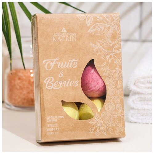 Набор бурлящих шаров для ванн Fruits&Berries, 6*40 г