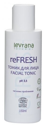 Тоник для лица Levrana ReFresh, с молочной кислотой 150 мл