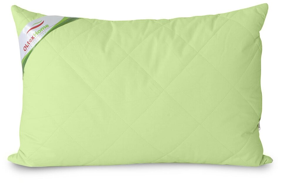 Подушка со съемным чехлом OL-TEX Бамбук 50х70 лебяжий пух/тик (фисташковая)