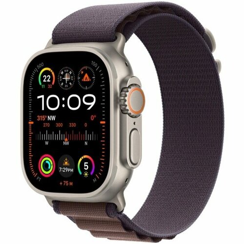 Смарт-часы Apple Watch Ultra 2 GPS + Cellular, 49 мм, корпус из титана, ремешок Alpine Loop Large индиго