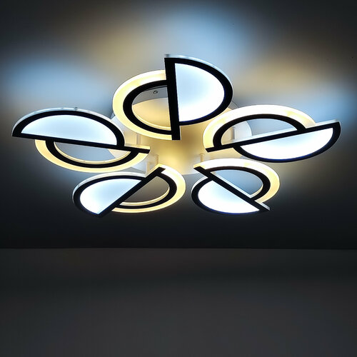 Люстра светодиодная 5 плафонов 779 см 30м2 с пультом 9630₽