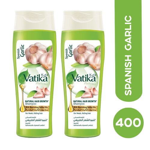 Dabur Vatika Шампунь для роста волос с экстрактом чеснока 400 мл, 2 шт. (Garlic)