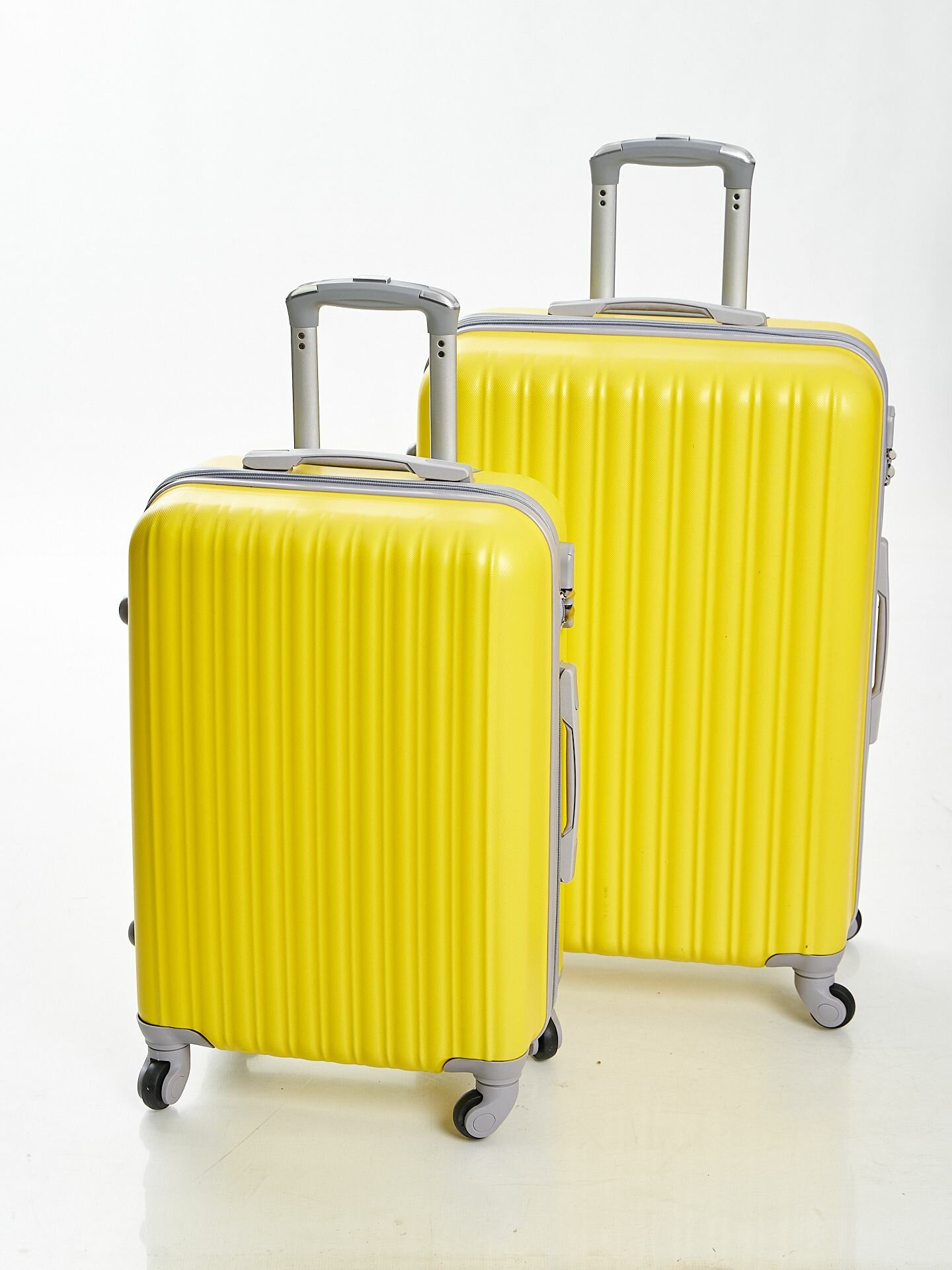 фото Комплект из 2-х чемоданов King of king, Желтый. Размер L+S (ручная кладь)