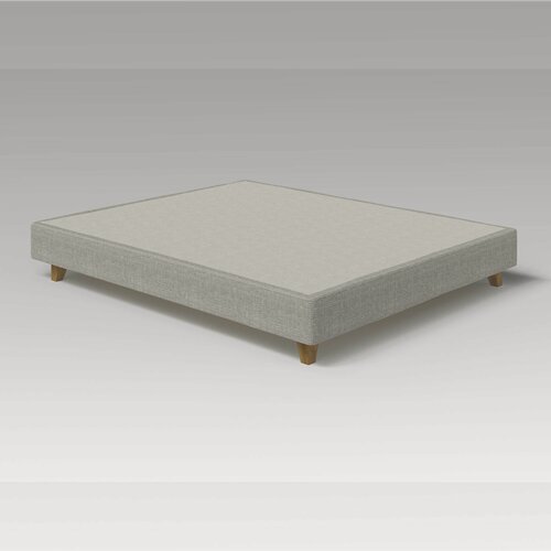 Изображение товара Кровать двуспальная бокс спринг 160х200 рогожка бежевый (20 см) для гостиниц для спальни