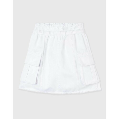 Юбка Gloria Jeans, размер 8-10л/134-140, белый юбка джинсовая для девочек