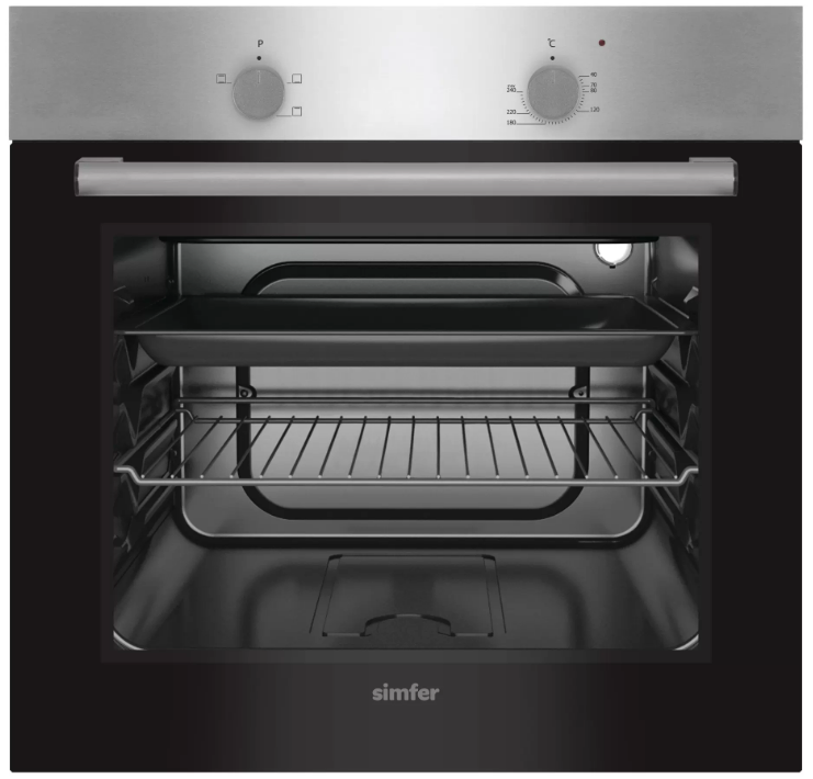 Электрический духовой шкаф Simfer B6EM04000, 3 режима, верхний и нижний нагрев