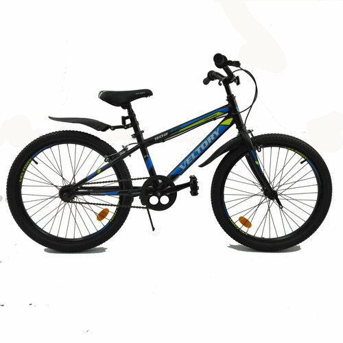 Велосипед детский VELTORY 20V-902 черный 11 стальная рама на рост 120-140см 7-10 лет 11100₽