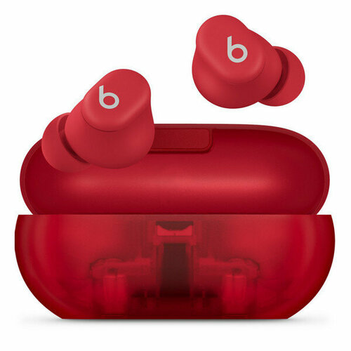 Беспроводные наушники Beats Solo Buds Transparent Red Прозрачный красный 13300₽