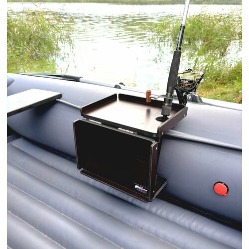 Столик раскладной с одним удочкодержателем в лодку ПВХ