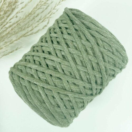 Шнур для рукоделия и макраме Dolly 80 хлопок 100 метров оливковый цвет 461₽