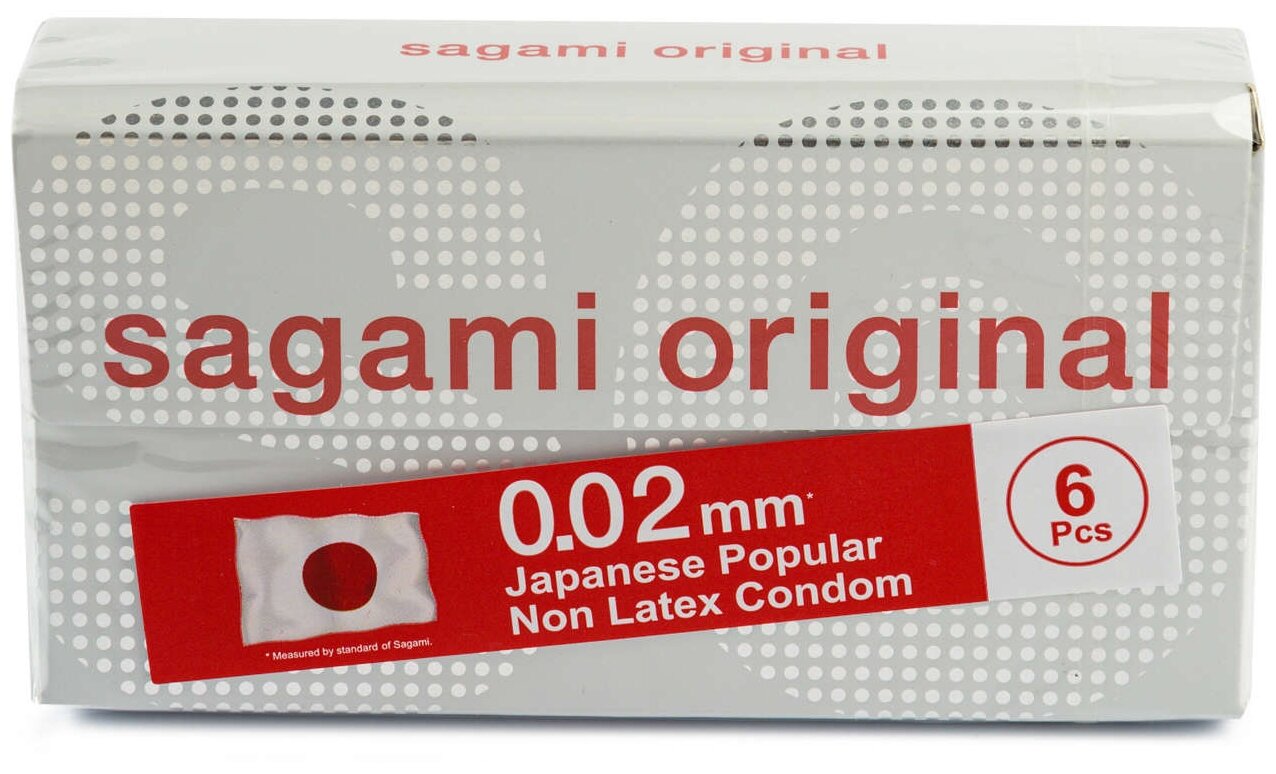 Полиуретановые презервативы Sagami Original 0.02, 6шт