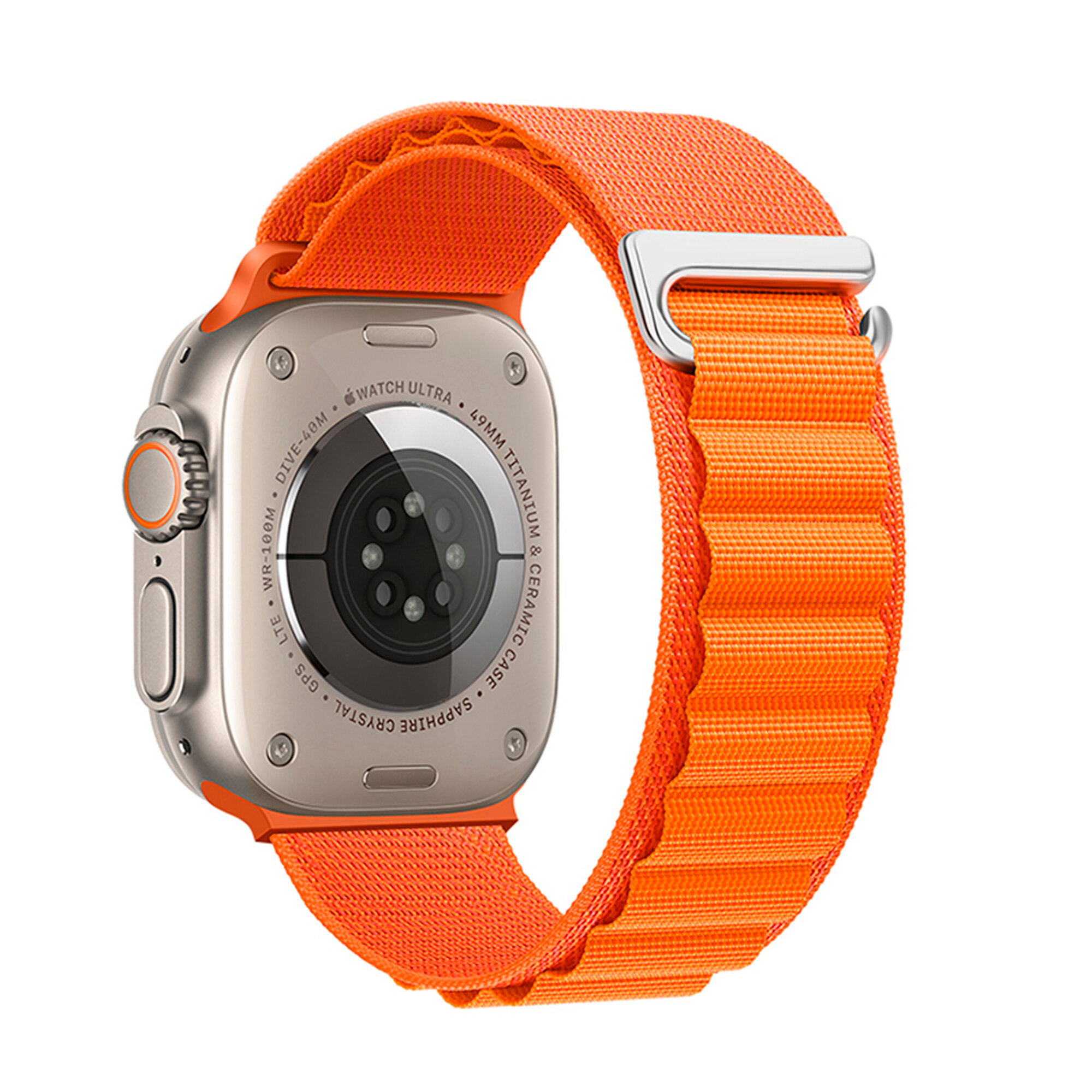Ремешок на руку для Apple Watch 44/45/46/49 мм, HOCO, WA20, нейлоновый, оранжевый