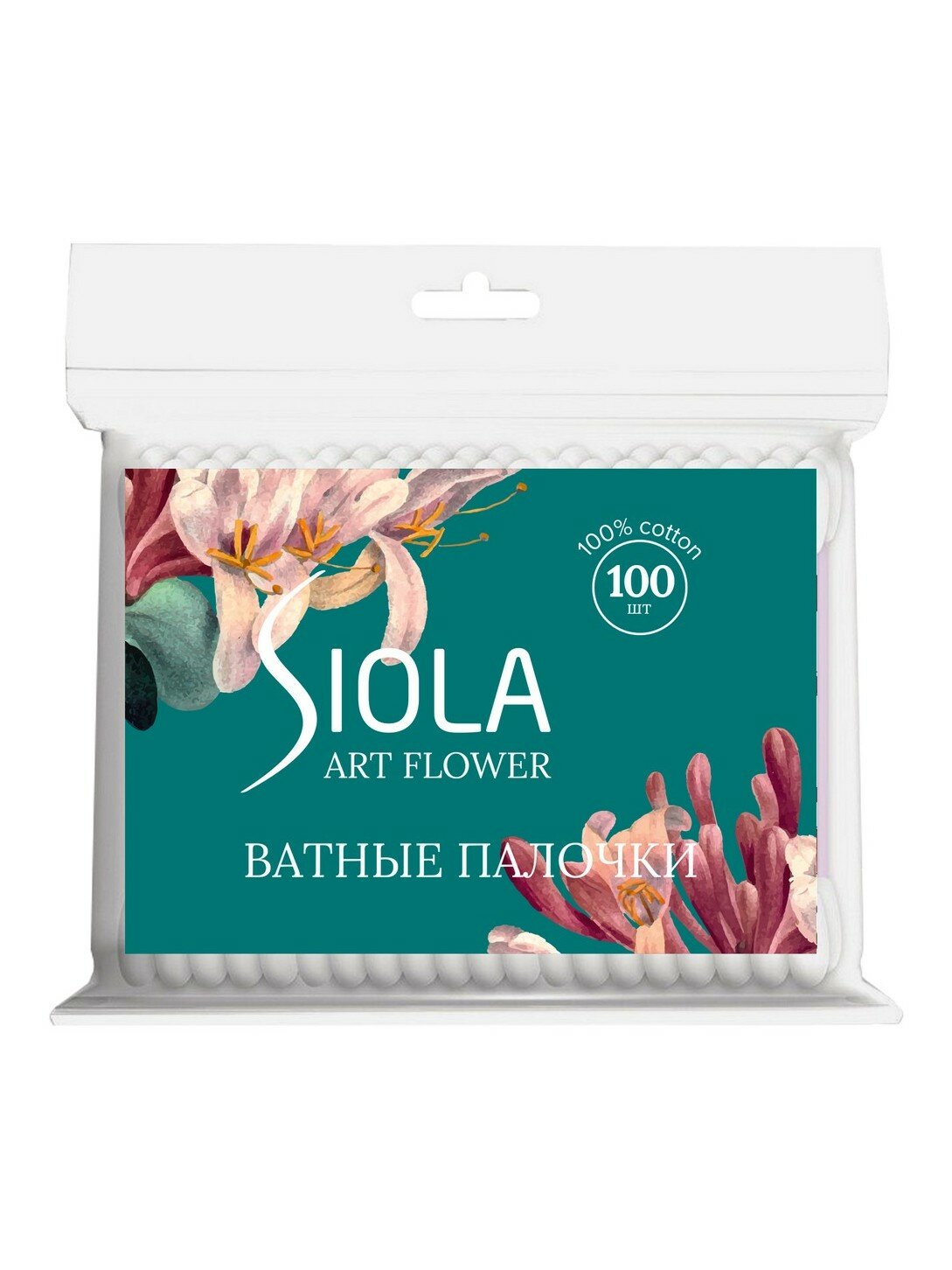 Ватные палочки Siola Art Flower 100шт пакет