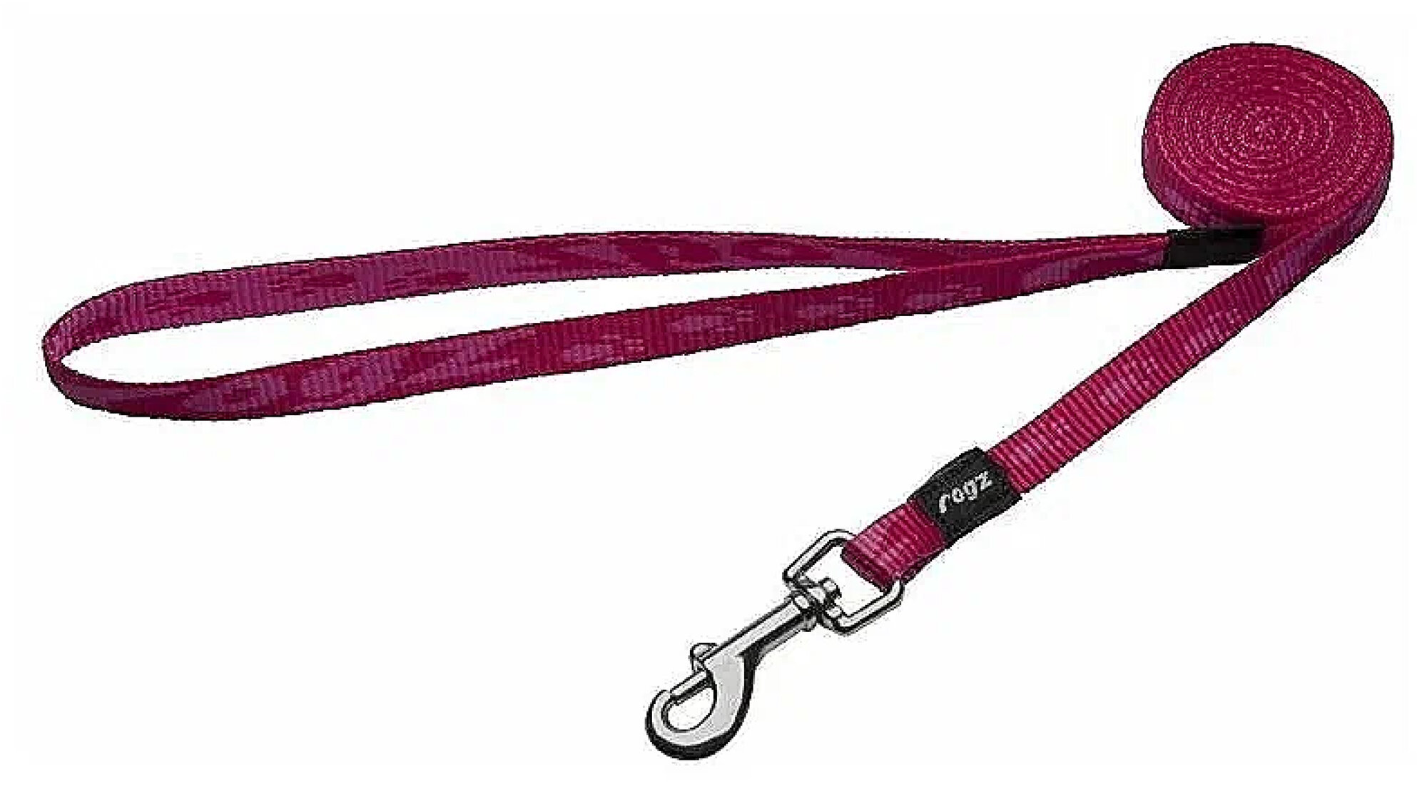 Поводок ROGZ Alpinist, для малых собак, с дополнительной прошивкой, розовый