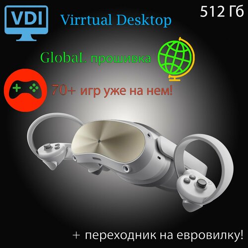 Автономный шлем Pico 4 Pro полностью новый с глобальной европейской прошивкой Virtual Desktop 110000₽