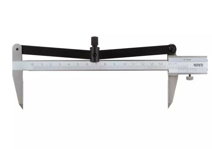 ASIMETO Штангенциркуль разметочный 0,1 мм, 0-150 мм, циркульная система 322-71-0