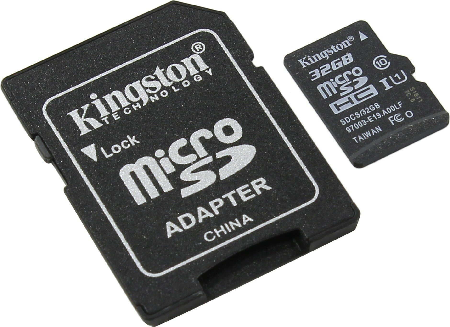 Карта памяти Micro SD 32 Гб - Карта памяти с переходником micro SD card + adapter / для телефона видеорегистратора — фото 1