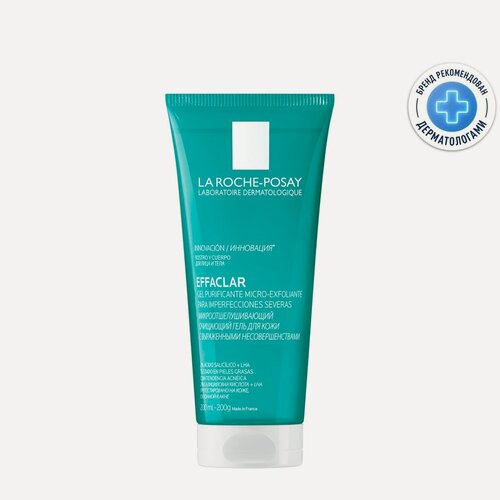 Изображение товара La Roche Posay Эфаклар Гель очищающий микроотшелушивающий для лица и тела 200мл