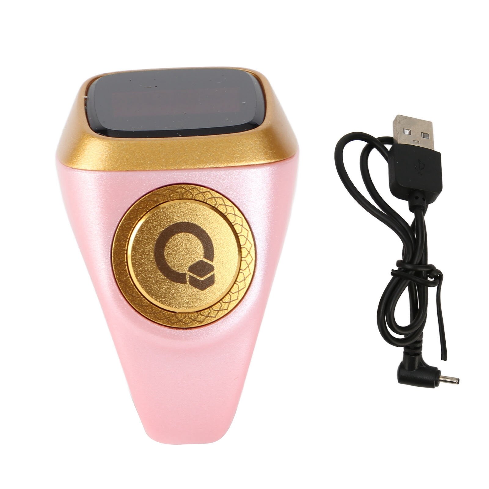 Умное кольцо-счетчик с экраном 049 дюйма поддержка приложения 20 мм кнопка с ЧПУ портативное интеллектуальное счетное кольцо на палец розовое