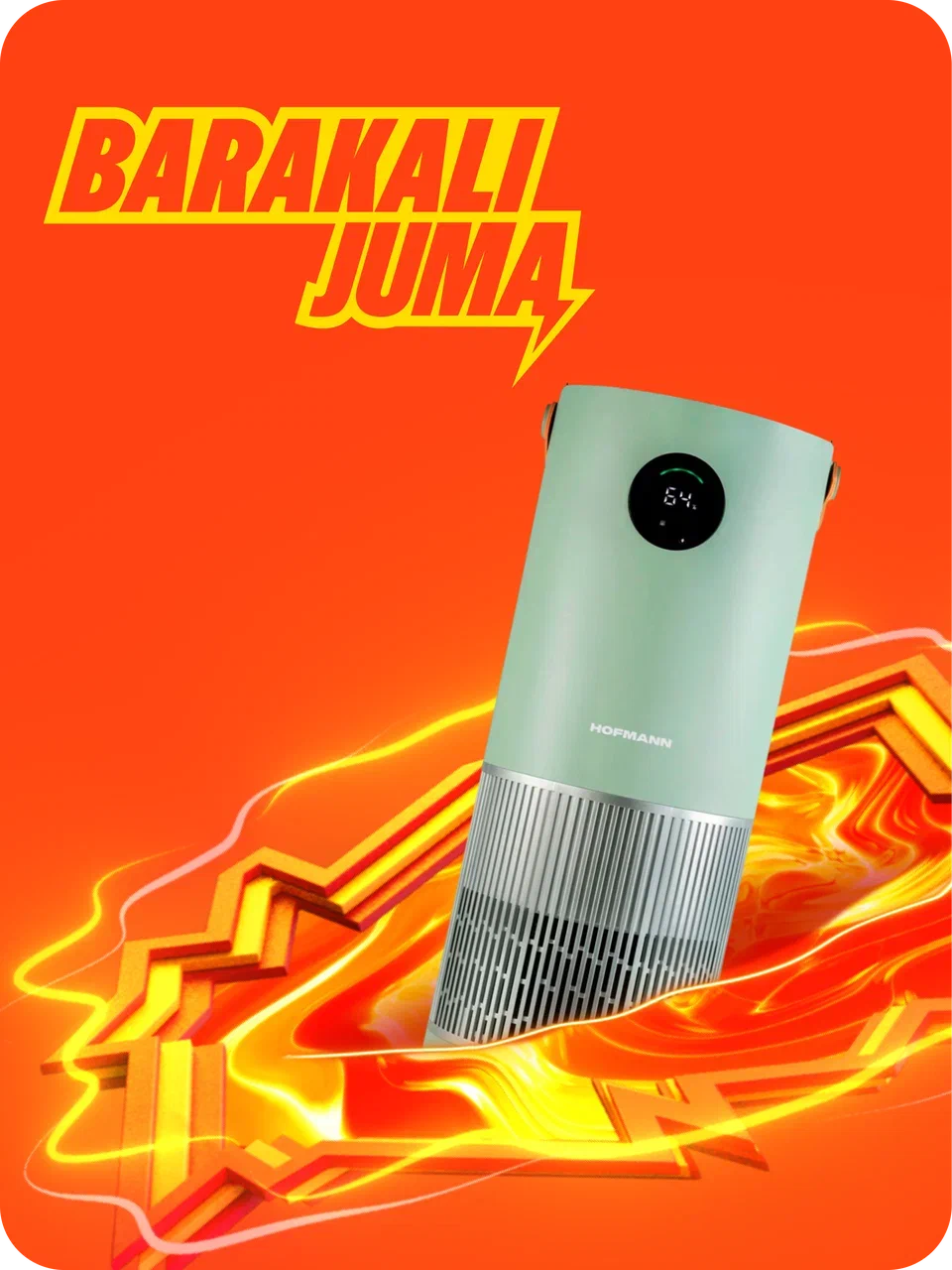 Очиститель и увлажнитель воздуха Hofmann с HEPA фильтром, Wi-Fi, UV, ионизатор, до 40м², Надежная защита от Аллергенов