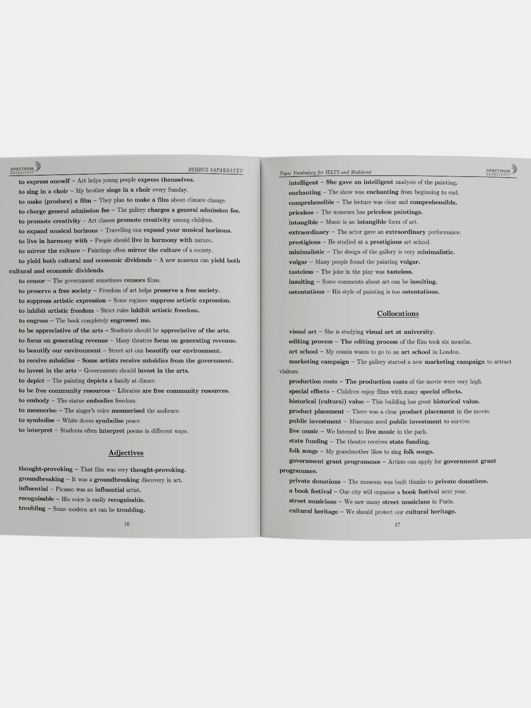 Книга Бехруза Сапарбаева "Topic vocabulary for IELTS and Multilevel", 288 стр, 2025 г. — фото 1