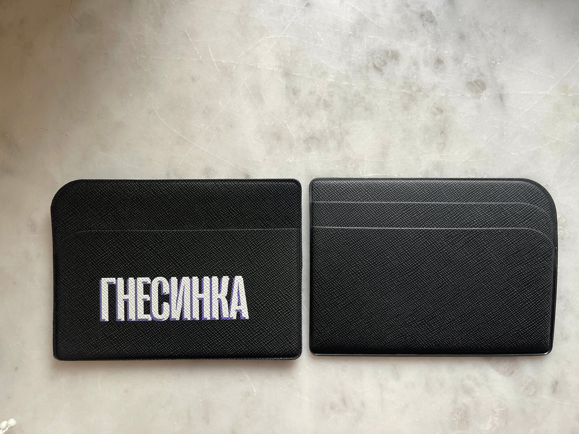 Картхолдер Российская академия музыки имени Гнесиных, фактура зернистая, черный — фото 1