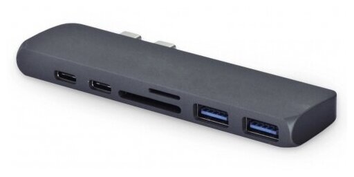 HUB 7 ports Gurdini для Macbook USB-C to HDMI/USB/Card reader графит