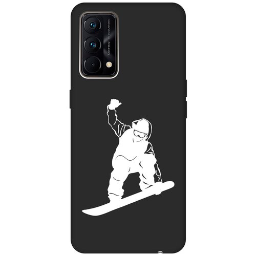 Матовый чехол Snowboarding W для Realme GT Master Edition / Рилми ГТ Мастер Едишн с 3D эффектом черный матовый чехол infuriate w для realme gt master edition рилми гт мастер едишн с 3d эффектом черный