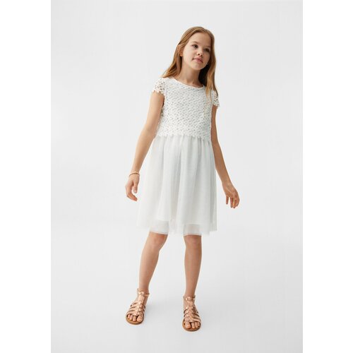 Платье MANGO, размер 152, белый