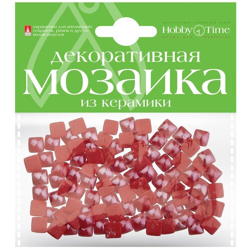 Мозаика декоративная из керамики 8Х8 ММ,100 ШТ., красный, Арт. 2-332/05