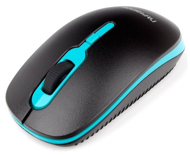 Мышь беспроводная Гарнизон GMW-460-1 черно-бирюзовый 1000 DPI 2 кнопки колесо-кнопка