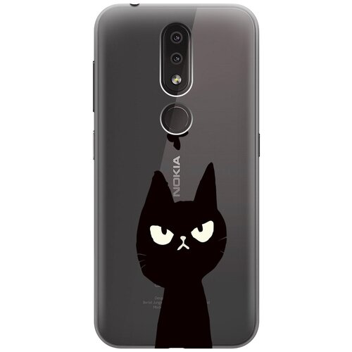 Силиконовый чехол на Nokia 4.2, Нокиа 4.2 с 3D принтом Disgruntled Cat прозрачный силиконовый чехол на nokia 1 plus нокиа 1 плюс с 3d принтом disgruntled cat прозрачный