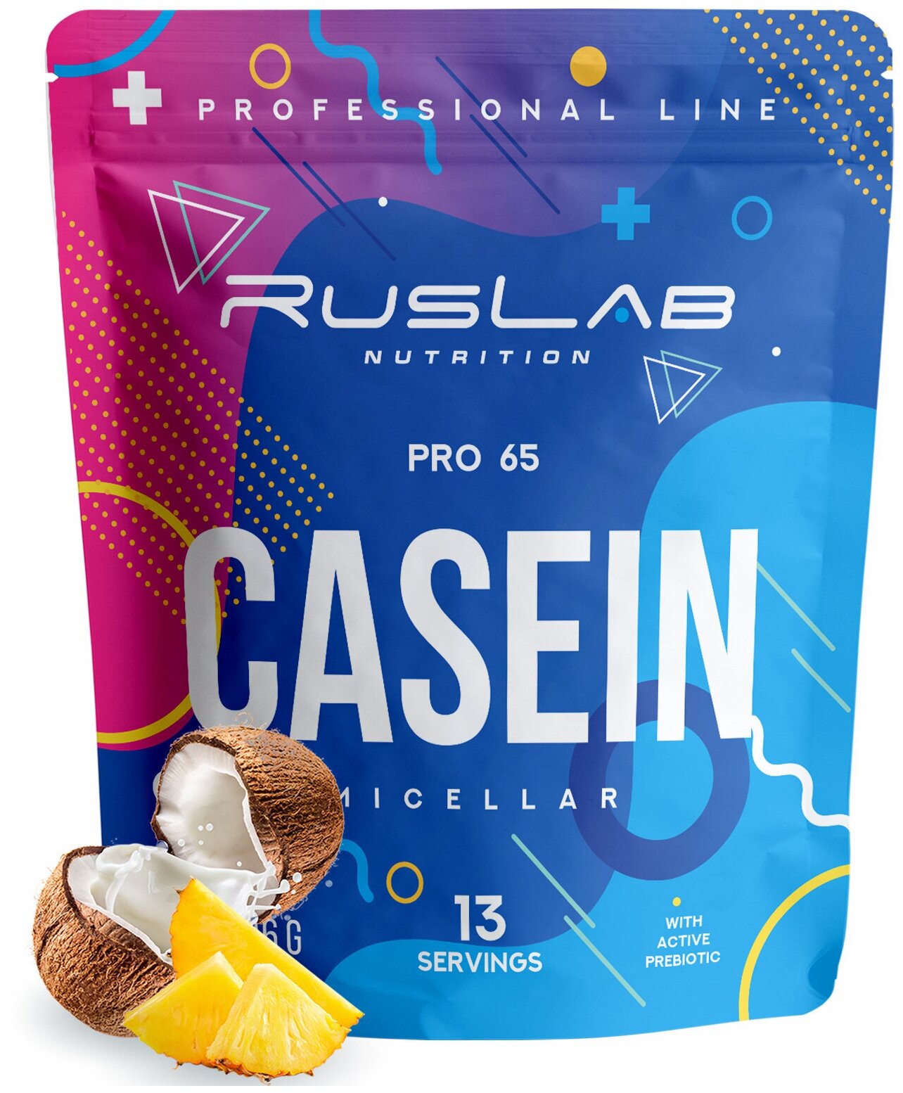 Micellar CASEIN PRO 65,казеиновый протеин,белковый коктейль (416 гр),вкус пина колада