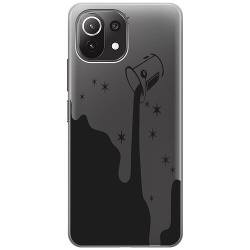 Силиконовый чехол с принтом Magic Paint для Xiaomi Mi 11 Lite / 11 Lite 5G / Сяоми Ми 11 Лайт / 11 Лайт 5г чехол книжка на xiaomi mi 11 lite 11 lite 5g сяоми ми 11 лайт 11 лайт 5г с 3d принтом charming line черный