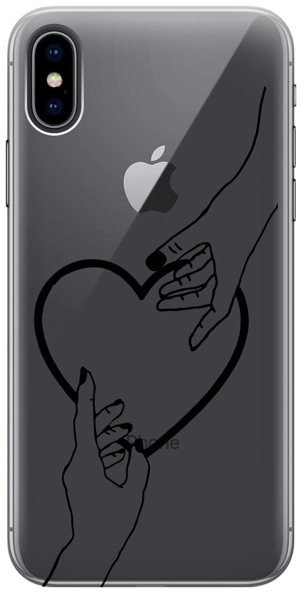 Силиконовый чехол на Apple iPhone Xs / X / Эпл Айфон Икс / Икс Эс с рисунком "Hands"
