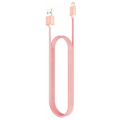 Кабель USB Lightning 8Pin HOCO UPF01 Metal MFI розовое золото кабель interstep mfi iphx 8pin tpe цвет темно серый 0 2m 60391