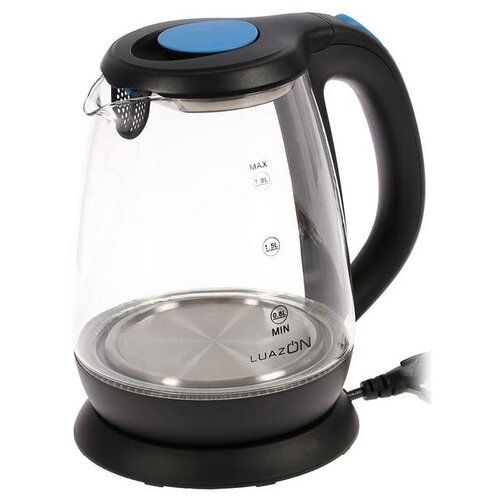 Чайник электрический LuazON LSK-1810 стекло 18 л 1500 Вт подсветка черный 338200₽