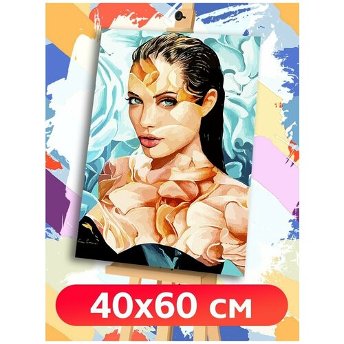 Картина по номерам Анджелина Джоли - 6244 В 60x40