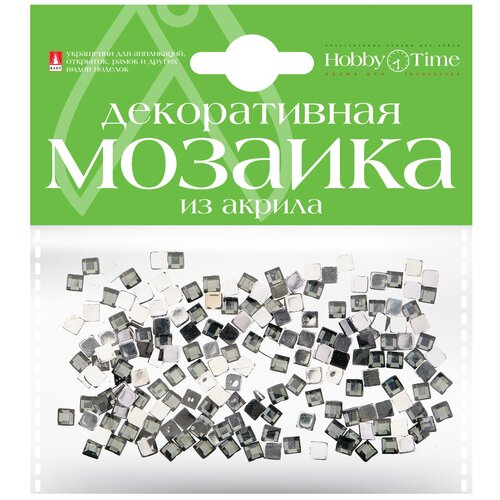 Мозаика декоративная из акрила 4Х4 ММ,200 ШТ., серый, Арт. 2-335/15