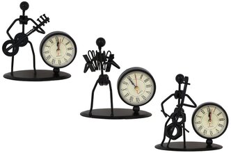 LADECOR CHRONO Часы настольные в виде человечков с музыкальными инструм 12,7х7х10см, 1хААА, металл
