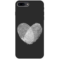 Силиконовый чехол на Apple iPhone 8 Plus / 7 Plus / Эпл Айфон 7 Плюс / 8 Плюс с рисунком Lovely Fingerprints W Soft Touch черный