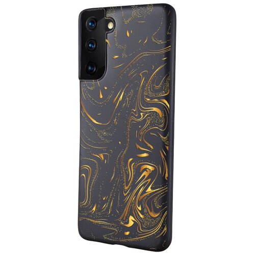 Силиконовый чехол Mcover для Samsung Galaxy S21+ с рисунком Золотой узор силиконовый чехол mcover для samsung a73 с рисунком золотой узор