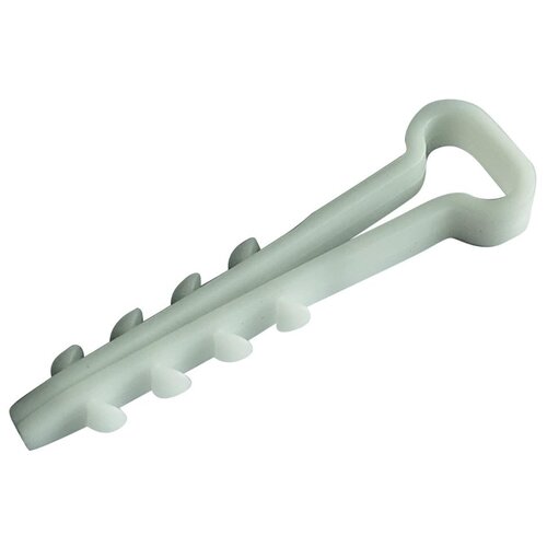 Дюбель-хомут для плоского кабеля 5х8 мм нейлон белый (100шт) (SBE-CJ-08-w)