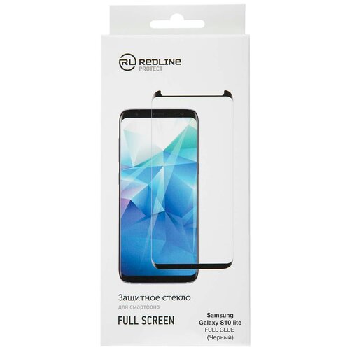 Защитное стекло Red Line Samsung Galaxy S10 lite Full screen tempered glass FULL GLUE черный горящие скидки red line full screen для samsung galaxy a32 black