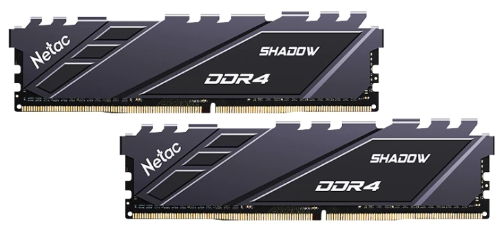 Оперативная память Netac Shadow 16 ГБ (8 ГБ x 2 шт.) DDR4 3600 МГц DIMM CL18 NTSDD4P36DP-16E