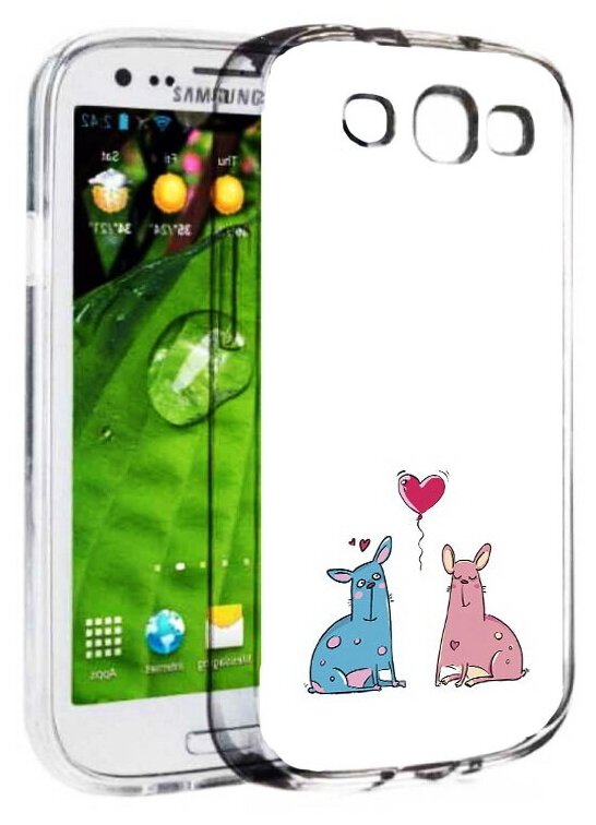 Чехол задняя-панель-накладка-бампер MyPads Лама любовь для Samsung Galaxy S3 GT-I9300/Duos GT-I9300I противоударный